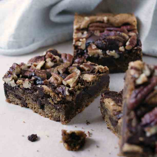 Chocolate Pecan Blondies