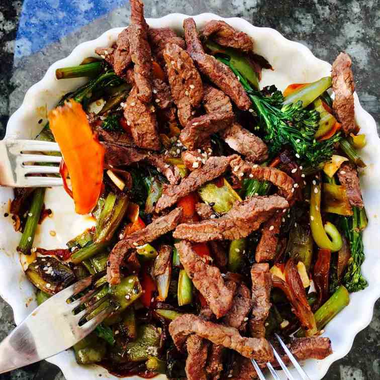 Tenderstem broccoli and buffalo hoisin