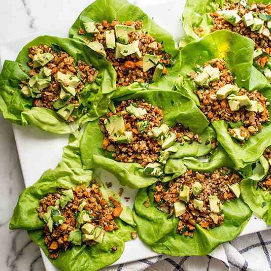 Vegan Green Goddess Mexican Lettuce Wraps