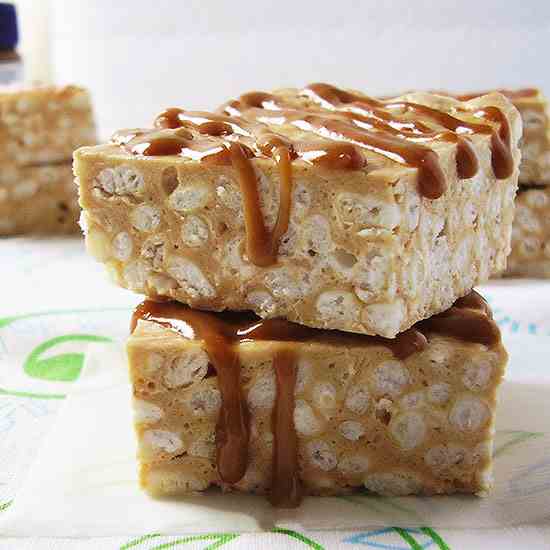 Cookie Butter Rice Krispies No Bake Bars 