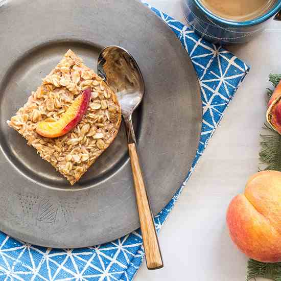 Baked Peach Oatmeal