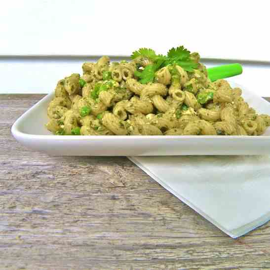 Cilantro & Avocado Pesto Pasta Salad