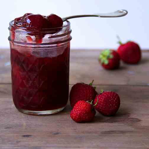 Strawberry Jam with added pectin.