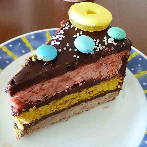 Colored layer cake
