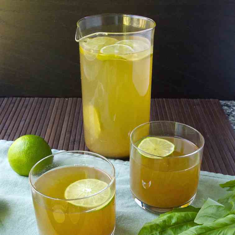 Basil ginger tea