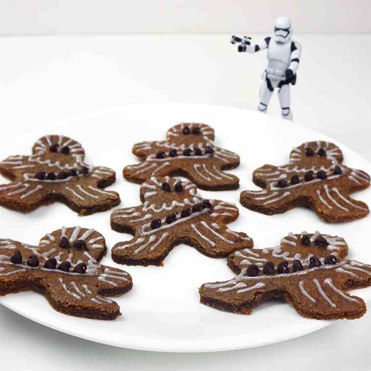 Gingerbread Wookiee cookies