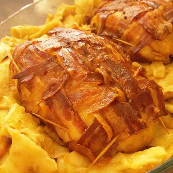Roasted Chicken with Bacon Cover