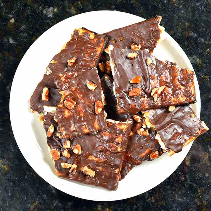 Sinful Chocolate Toffee Matzah