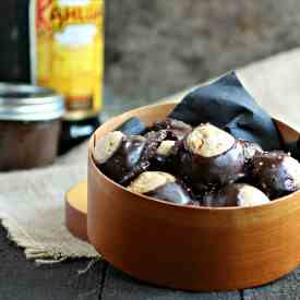 Crunchy Kahlua Buckeyes with Sea Salt