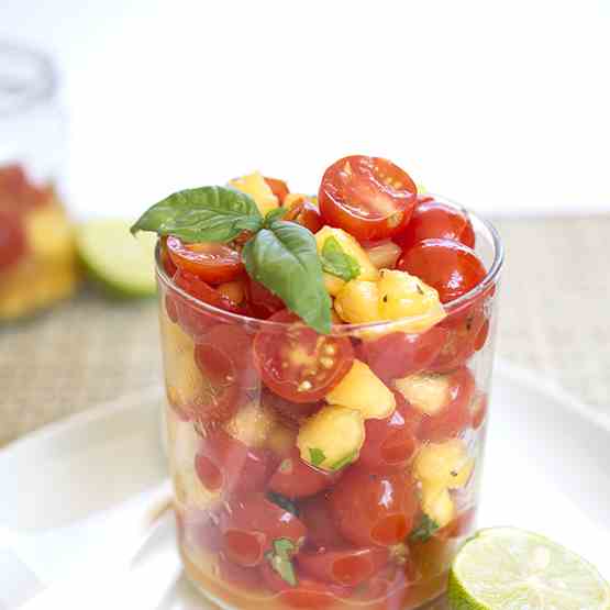 Cherry Tomato Peach Salsa 