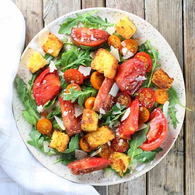 Heirloom Tomato Cornbread Salad