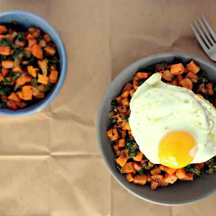 Kale - Sweet Potato Breakfast Hash