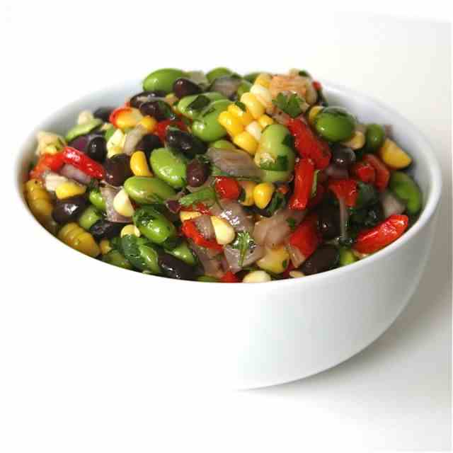 Corn, Edamame and Black Bean Salad