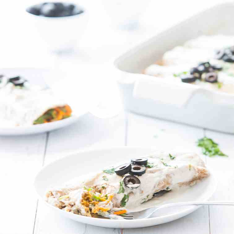 Creamy Vegan Butternut Squash Enchiladas