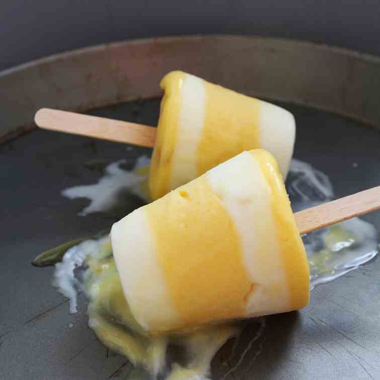 Vegan Coconut Mango Popsicles