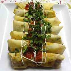 Chicken Taco spring roll