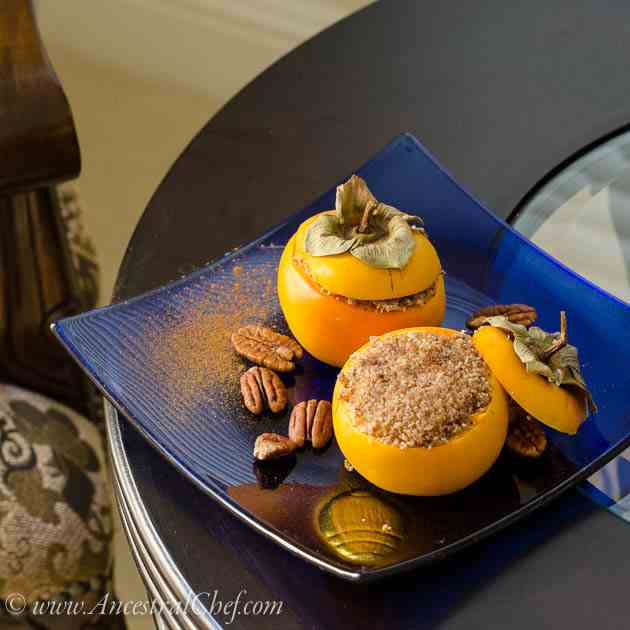 Persimmon Dessert Cups Stuffed with Butter