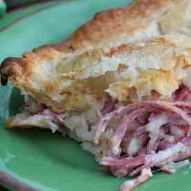 Leftover Corned Beef and Cabbage Pie