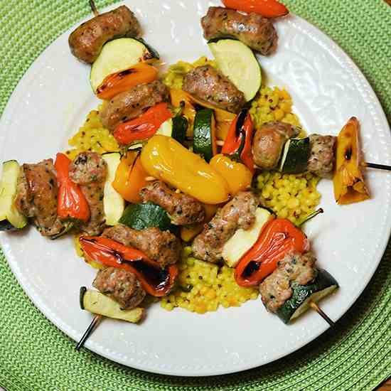 Oven Roasted Sausage Kabobs