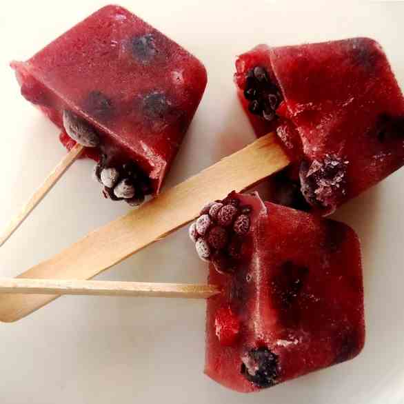 Pomegranate-Berry Popsicles