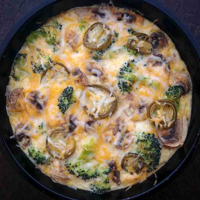 Broccoli and Mushroom Omelette