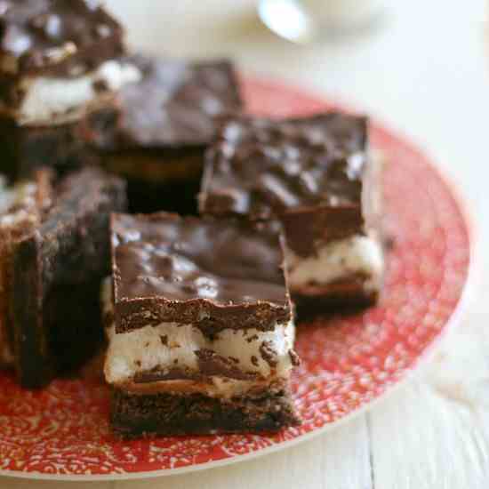 PB Crispy Marshmallow Brownies