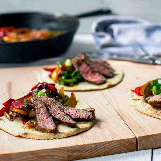 Steak fajitas