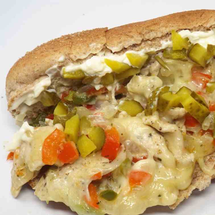 Quick Chicken Cheesesteaks