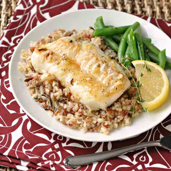 Lemon &Thyme Pan-Seared Cod