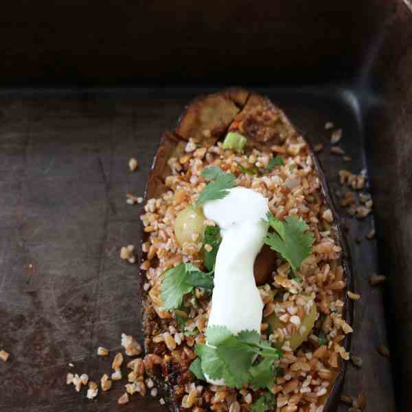 Chermoula Eggplant with Bulgur
