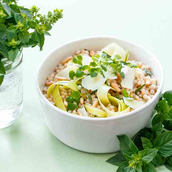 Deconstructed Pesto Couscous Salad