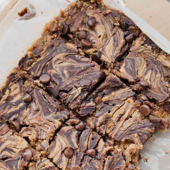 Flourless Chocolate Peanut Butter Brownies