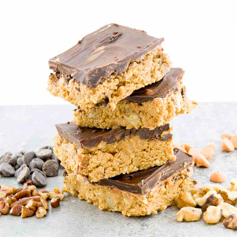 Chocolate Butterscotch Nut Bars-