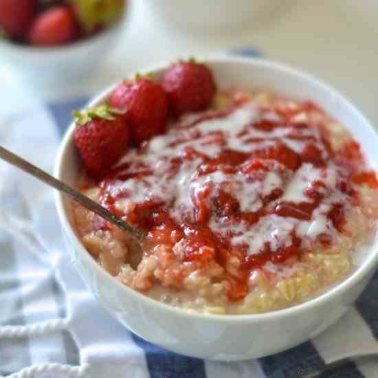 Strawberries and Cream Oatmeal