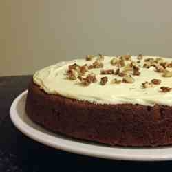 Date, coffee & walnut cake