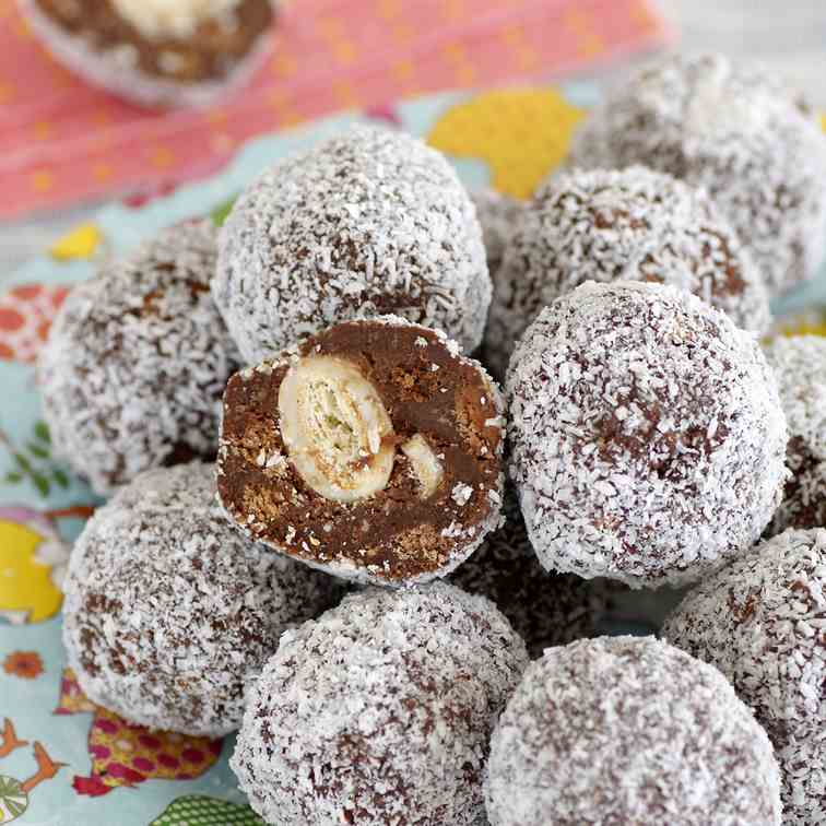 Nostalgic Chocolate Snowballs with Candy