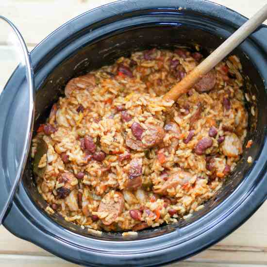 Slow Cooker Cajun Jambalaya