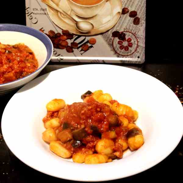 Gnocchi with Chorizo and Eggplant