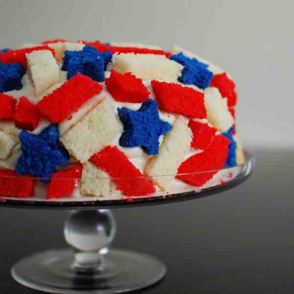 Patriotic Quake Cake