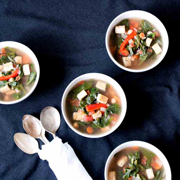 Spinach and Tofu Soup