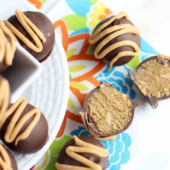 Chocolate PB Cake Truffles