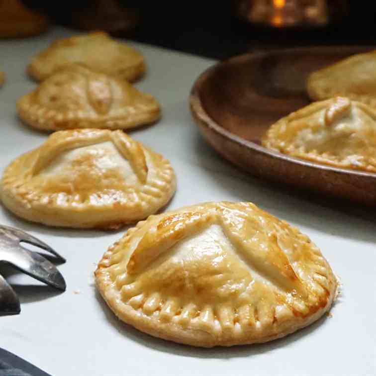 Bacon, date, and cheddar pasties