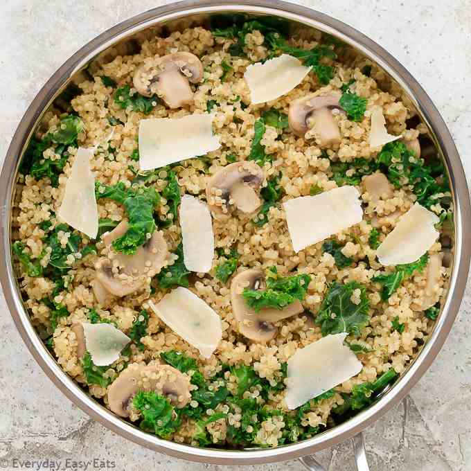 Mushroom, Kale - Quinoa Skillet