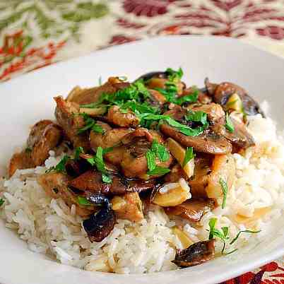 Pork in Sherry Mushroom Sauce