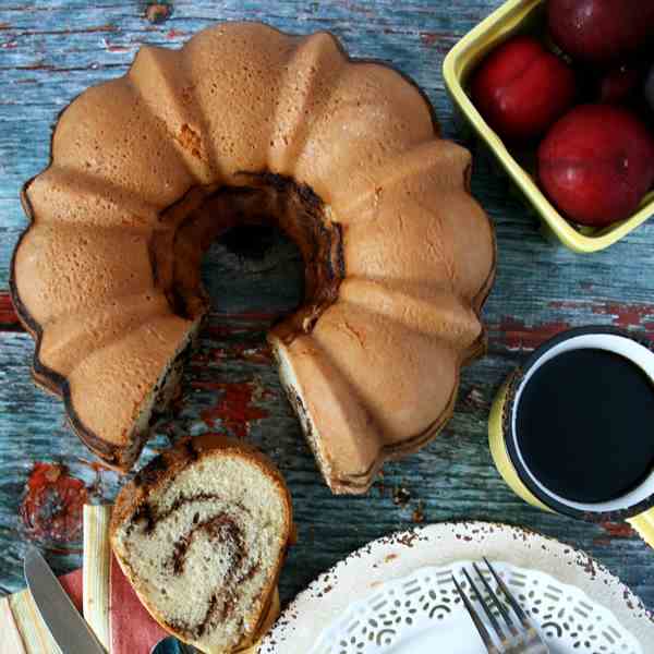 Chocolate Cinnamon Swirl Coffee Cake