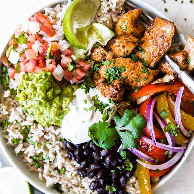 Chicken Fajita Burrito Bowl