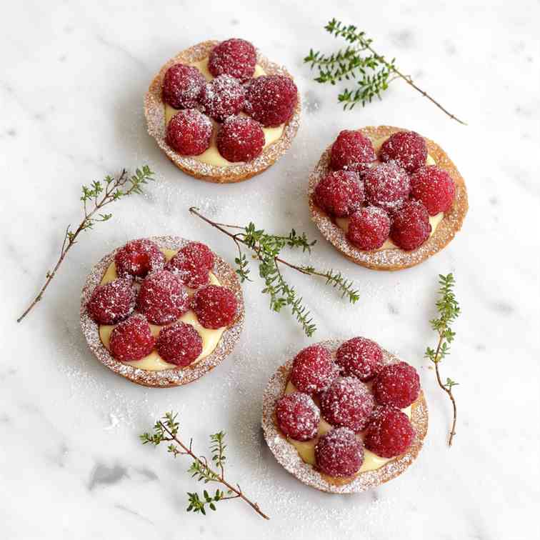 Raspberry & Lemon Thyme Tarts