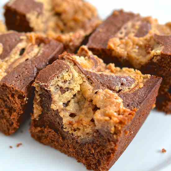 Peanut Butter Swirl Brownies