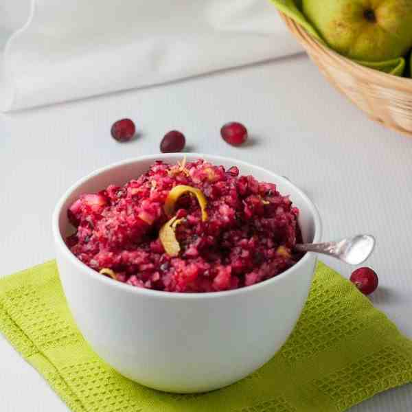 Cranberry Lemon and Pear Relish