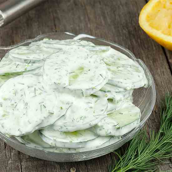 Creamy cucumber salad